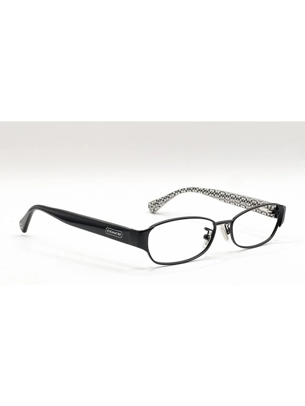 Coach HC 5018 9077 Satin Black Cat Eye Authentic Eyeglass Frames 53-15